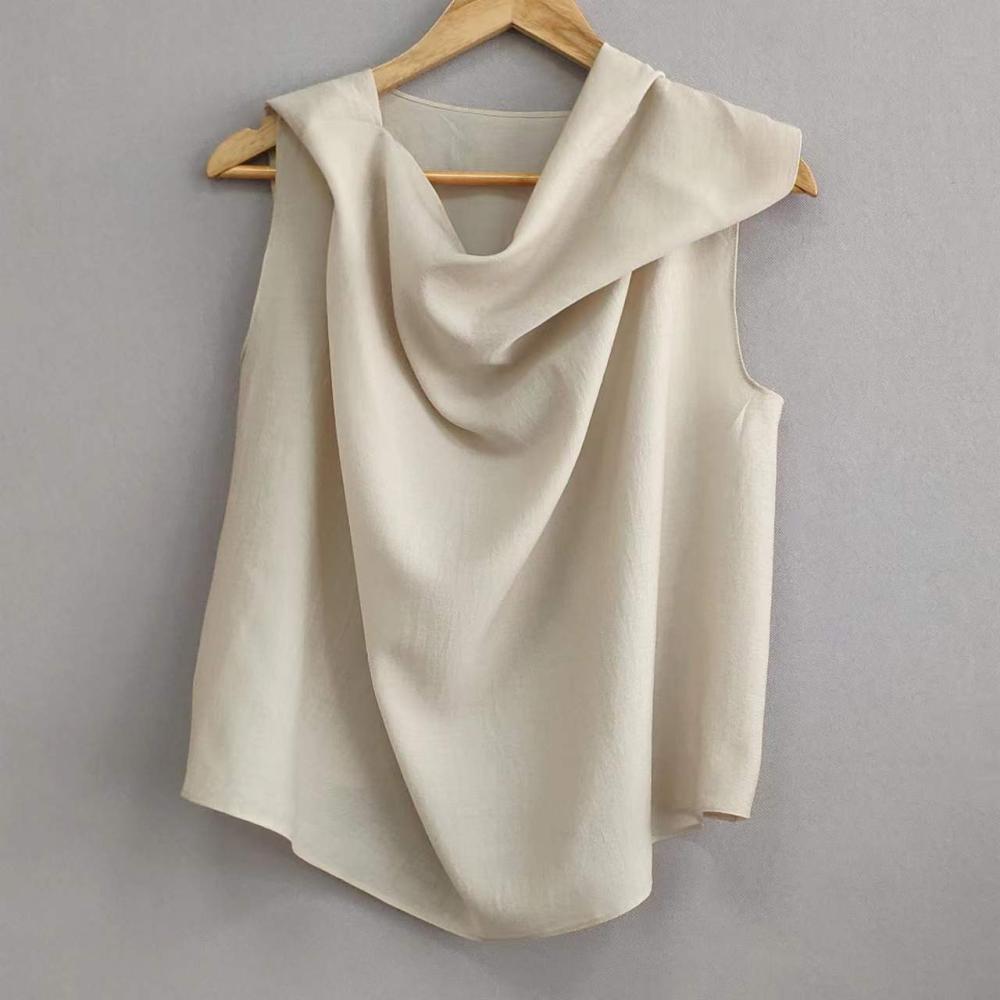 Atelier Satin Cowl-Neck Top  | Womens  Tops Clothing Ivory