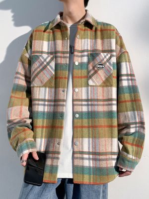 Brushed Wool-Blend Checked Overshirt  | Mens  Coats & Jackets Clothing Coats & Jackets