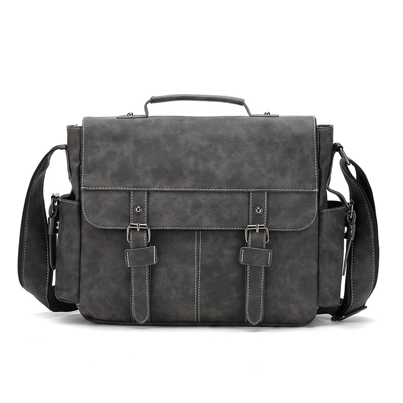 Classic Leather Flapover 32Cm Black  | Mens  Bags & Purses Accessories Bags & Purses