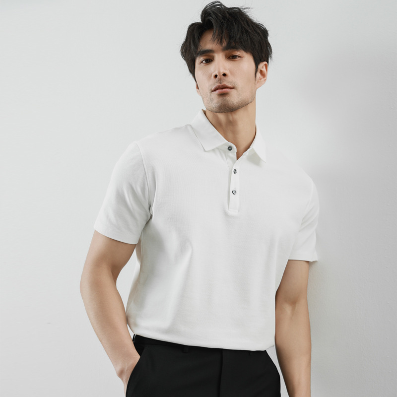 Cotton Blend Contrast Polo Shirt  | Mens  Polo Shirts Clothing Mens