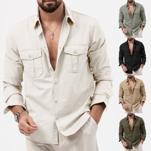 Cotton Blend Corduroy Overshirt  | Mens  Shirts Clothing Mens