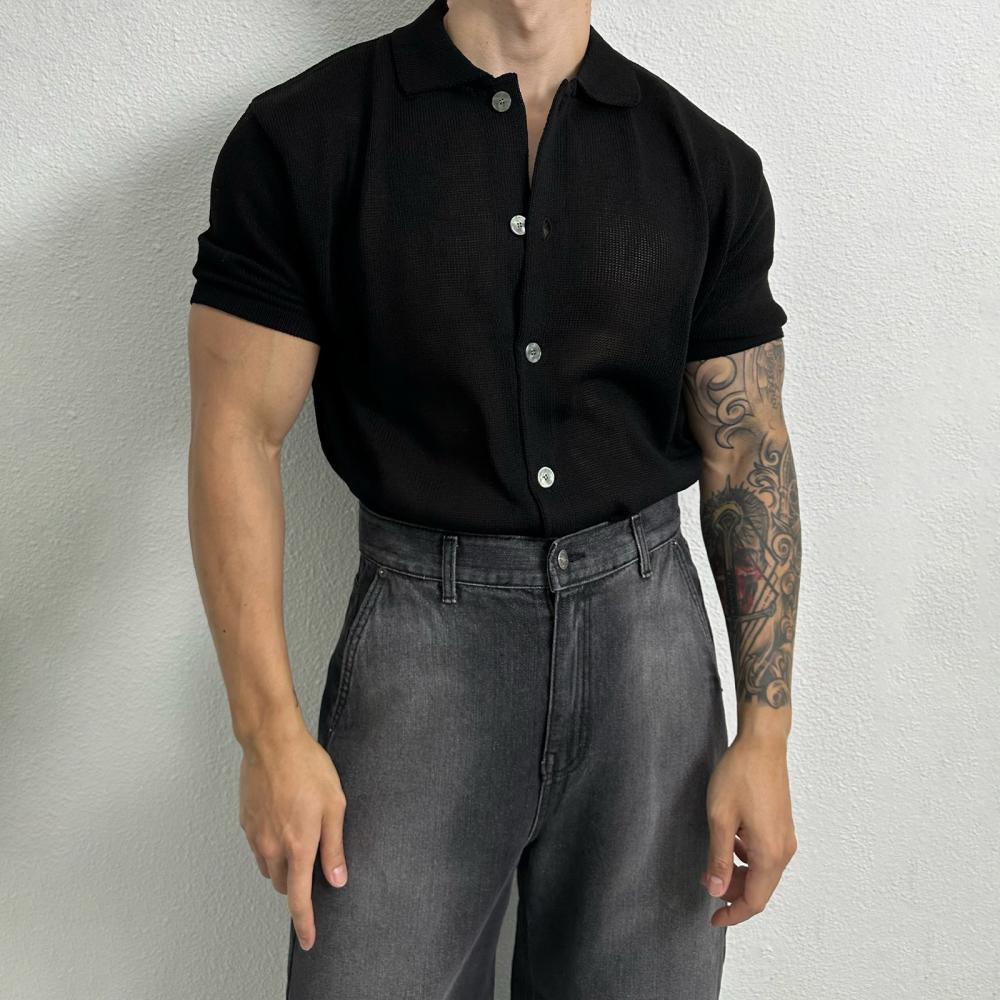 Cotton Blend Textured Shirt  | Mens  Shirts Clothing Mens