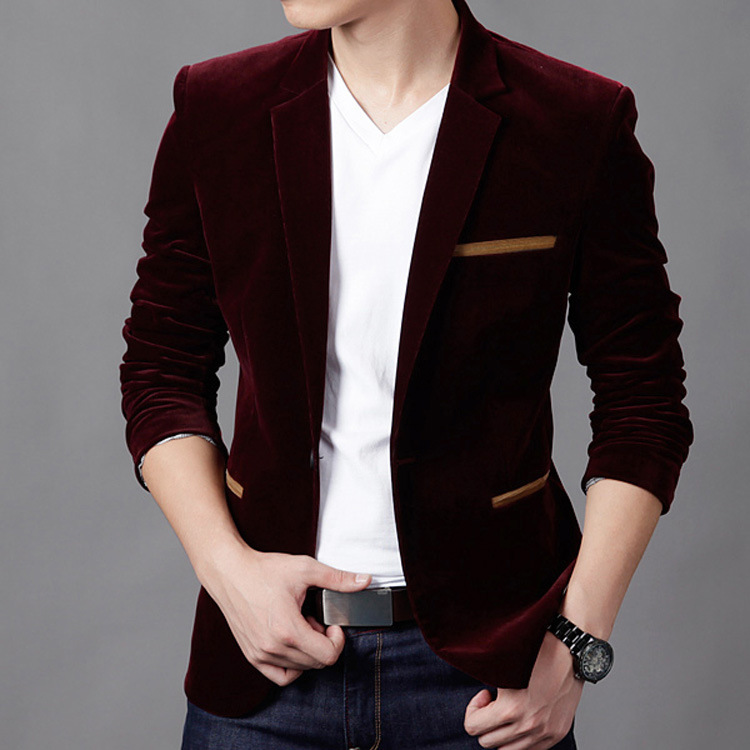 Cotton Blend Velvet Blazer  | Mens  Blazers Blazers Blazers