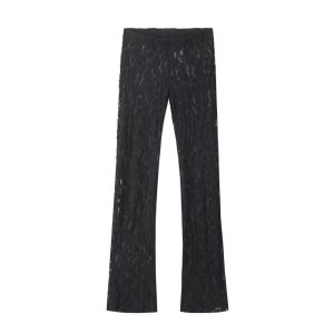 Cotton-Blend Velvet-Print Barrel Leg Jeans  | Womens  Jeans Clothing Black