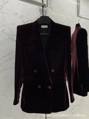 Cotton Velvet Blazer  | Womens  Suits Blazers & Jackets Blazers & Jackets