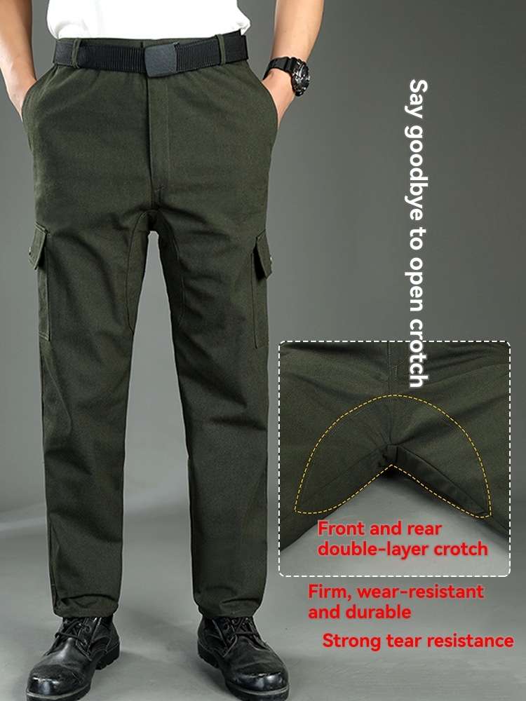 Elasticated Cargo Trousers  | Mens  Trousers Clothing Black