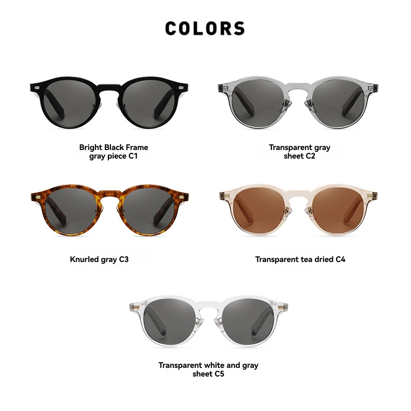 Eyewear Round Sunglasses  | Mens  Sunglasses Accessories Grey