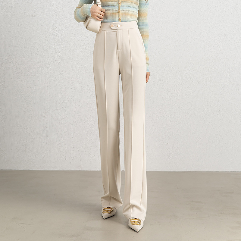 Flared Suit Trousers  | Womens  Trousers Clothing Cream