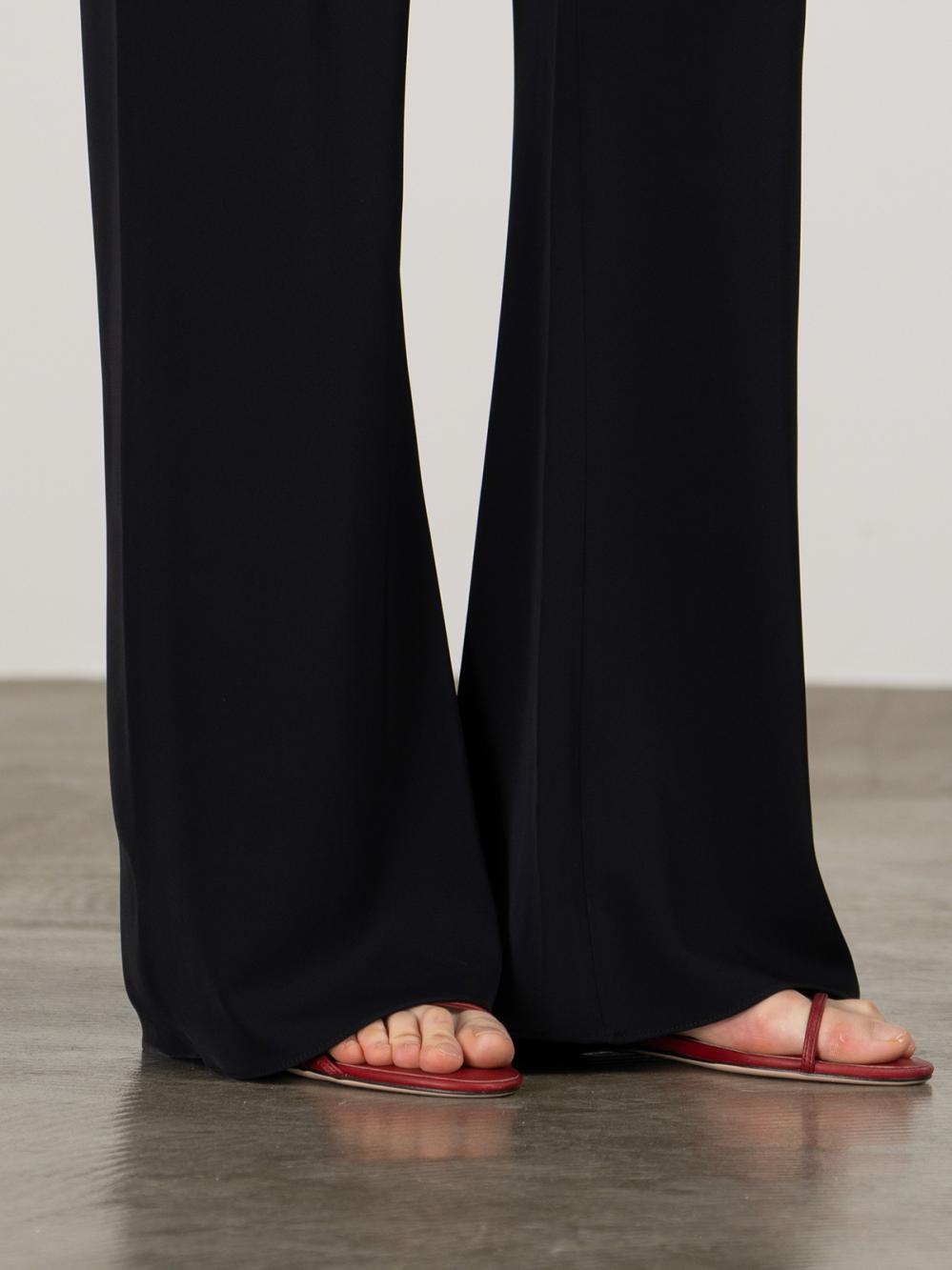 Fluid Wide Leg Trousers  | Womens  Trousers Clothing Black