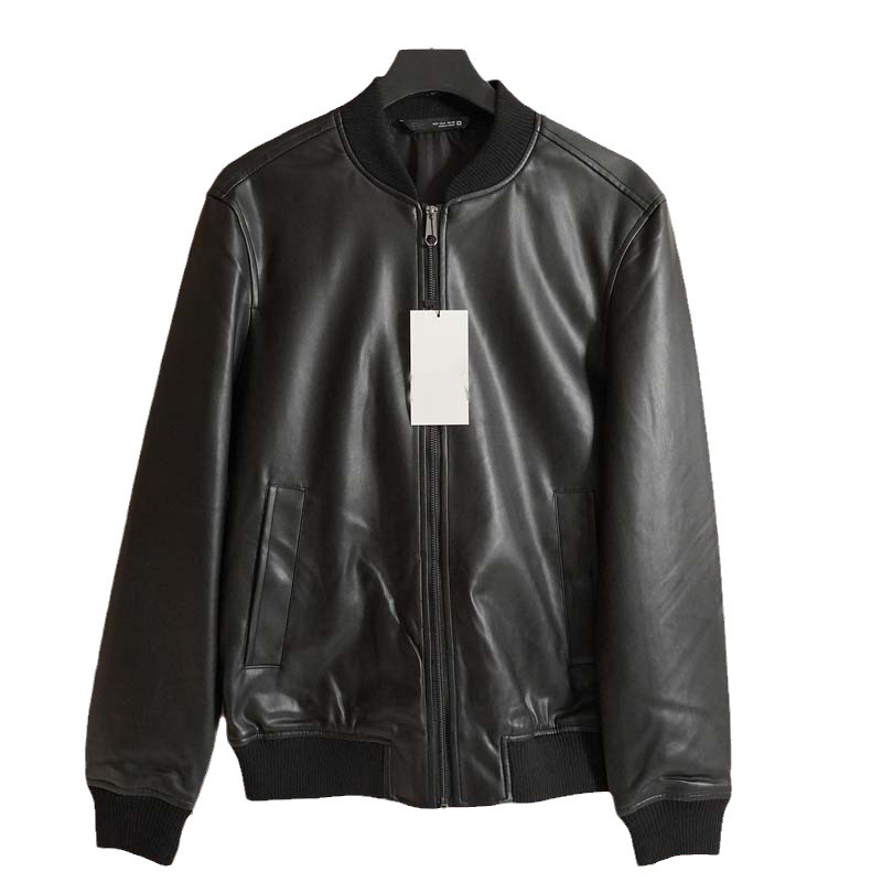 Grained Leather Bomber Jacket  | Mens  Coats & Jackets Clothing Black