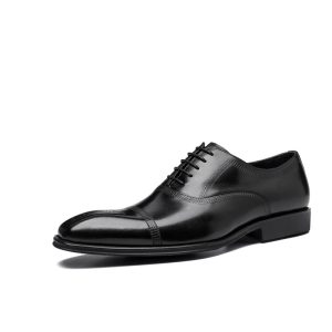 Handmade Stacked Heel Lace Up  | Mens  Dress Shoes Dress Shoes Dress Shoes