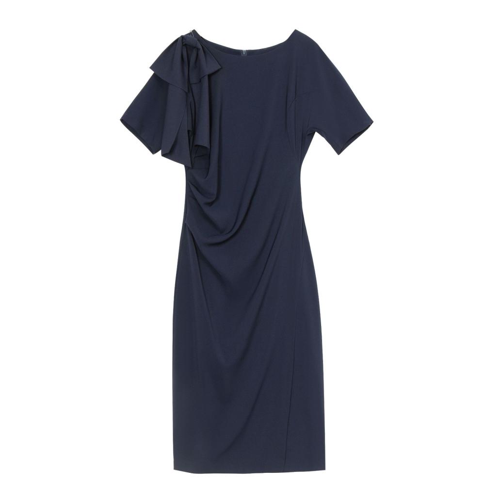 Hebe Navy Jersey Dress  | Womens  Dresses Clothing Dresses