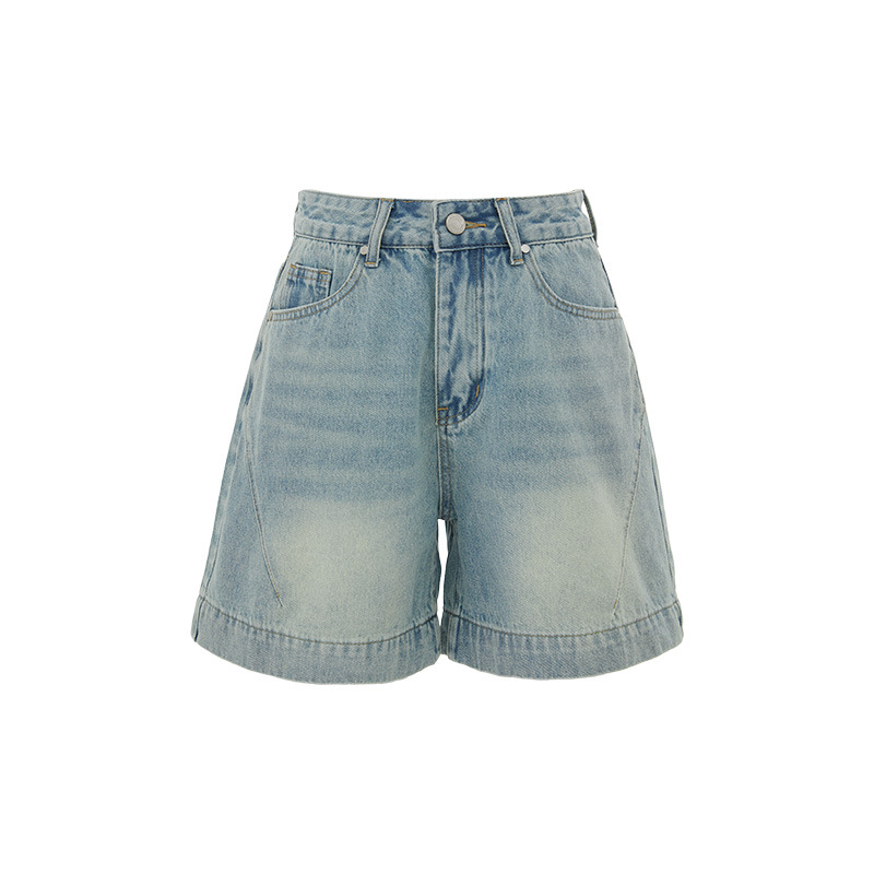 High Rise Denim Shorts  | Womens  Shorts Clothing Light Blue