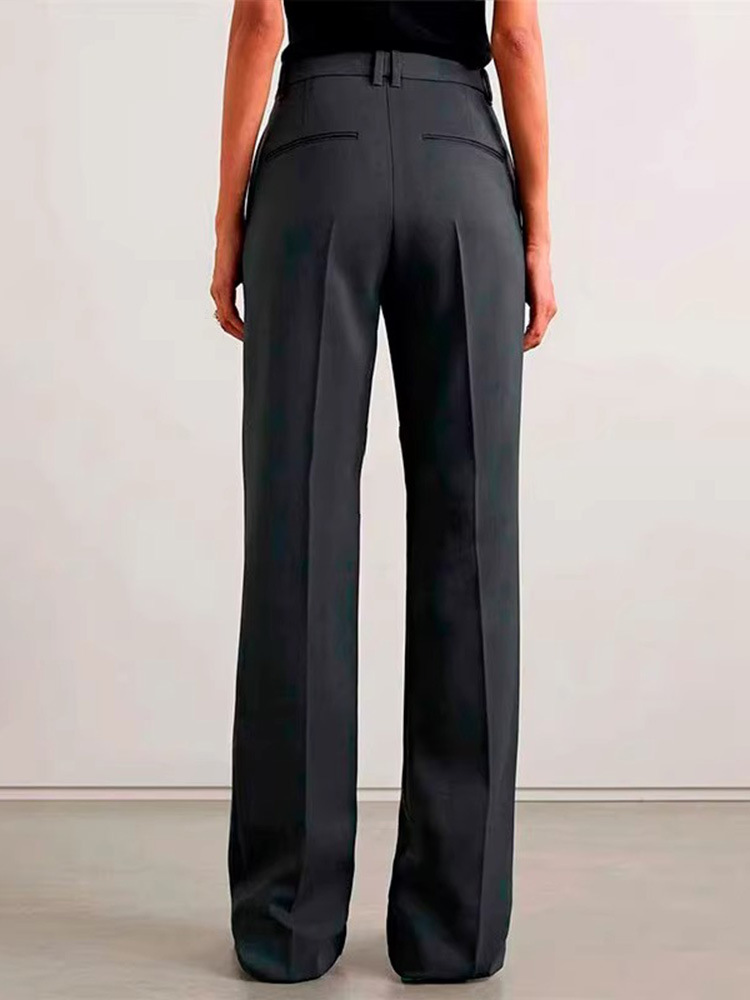 High Rise Flared Trousers  | Womens  Trousers Clothing Navy