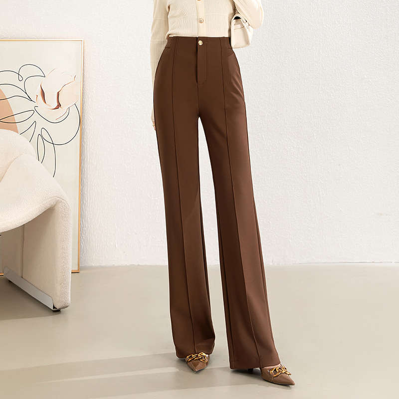 High Rise Flared Trousers  | Womens  Trousers Clothing Mink Neutral