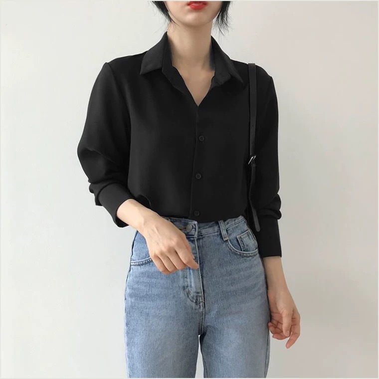 Japanese Satin Shirt  | Womens  Blouses & Shirts Clothing Blouses & Shirts