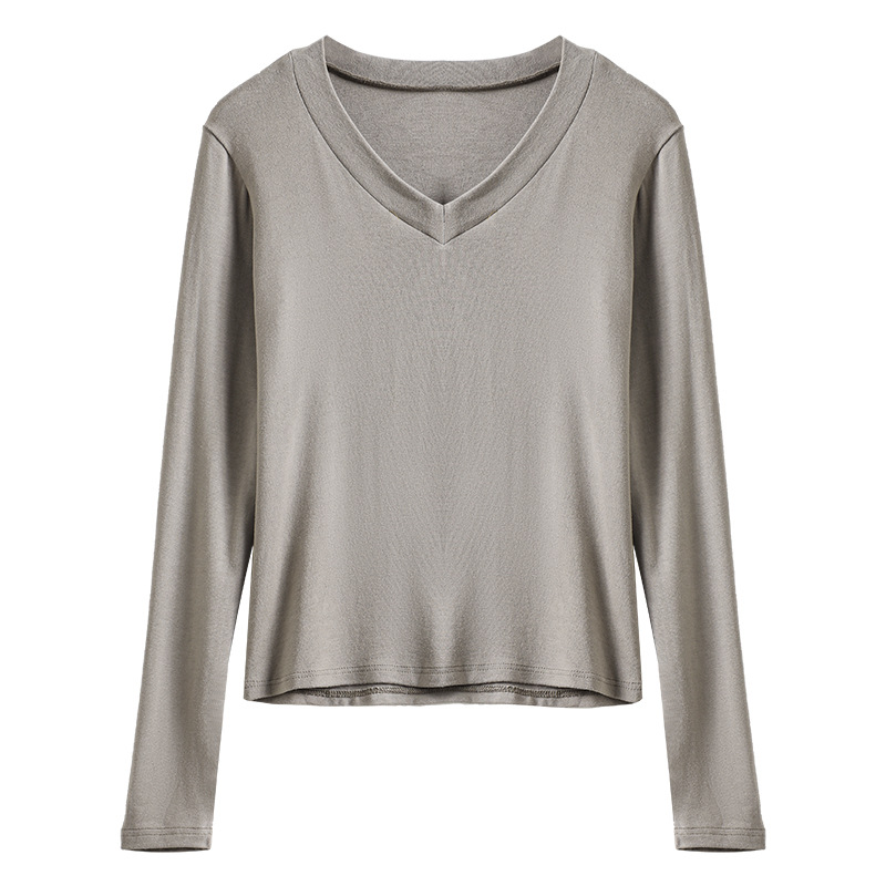 Jersey V-Neck Top  | Womens  Tops Clothing Sage