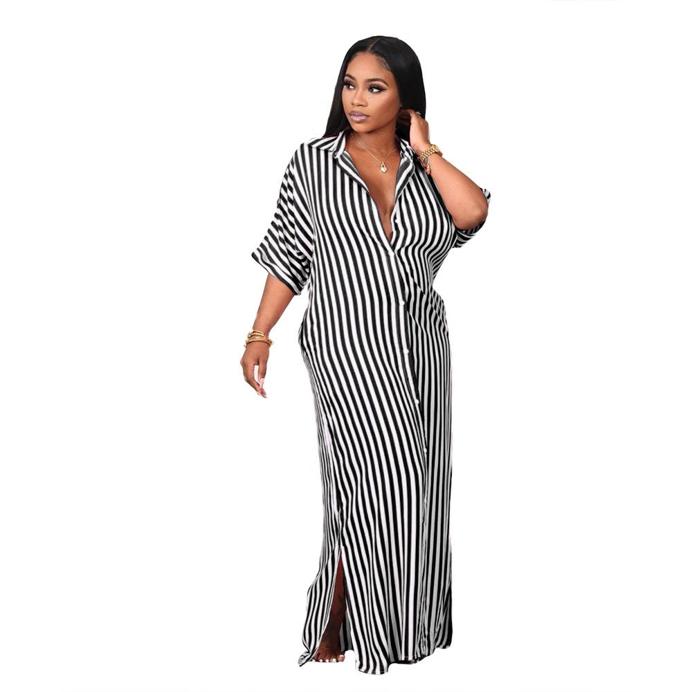 Knitted Striped Midi Dress  | Womens  Dresses Clothing Black