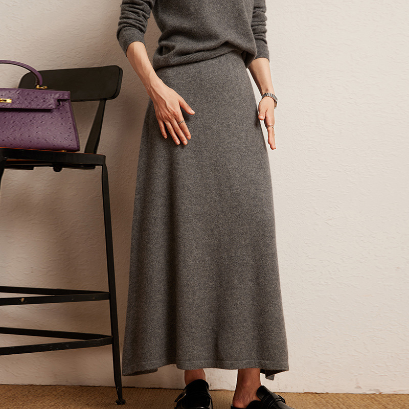 Knitted Wool-Cashmere Blouson Top Midi Dress  | Womens  Dresses Clothing Dresses