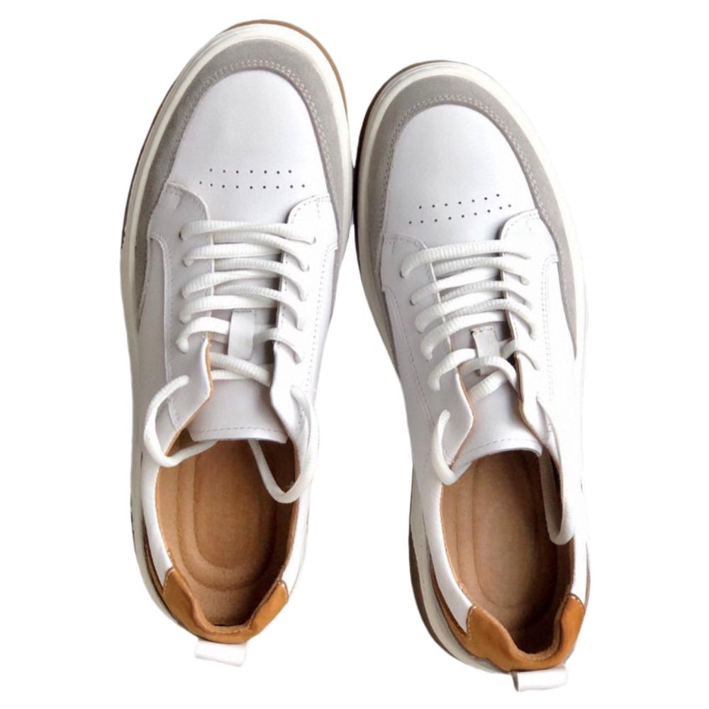 Leather Contrast Detail Trainers  | Womens  Trainers Flats Chocolate