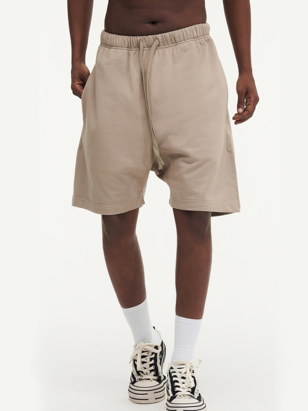 Linen Blend Drawstring Shorts  | Mens  Shorts Clothing Mens