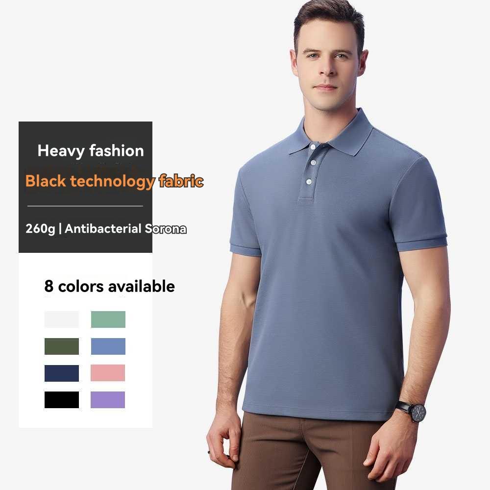 Linen Cotton Knit Polo Shirt Short Sleeve Garment Dyed  | Mens  Polos Clothing Mens