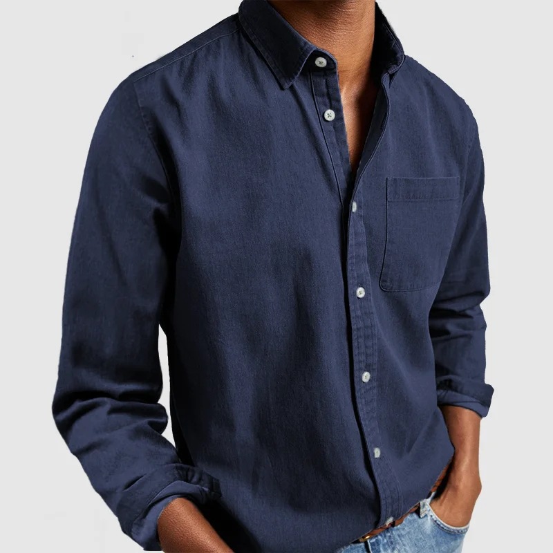 Linen Cutaway Collar Shirt  | Mens  Shirts Clothing Mens