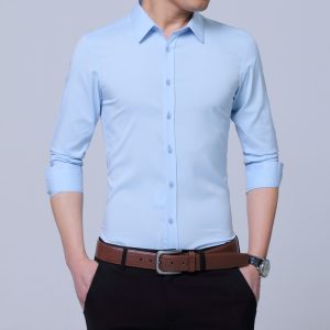 Ls Slim Plain Shirt  | Mens  Shirts Clothing Mens