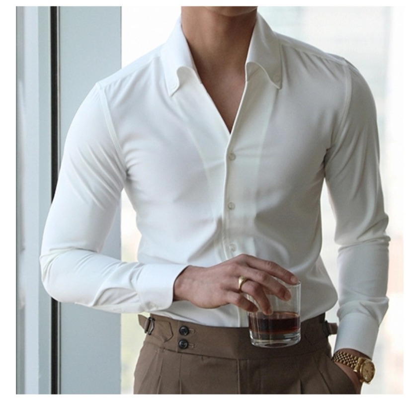 Mercerised Cotton Jersey Shirt  | Mens  Knitwear Clothing Ecru