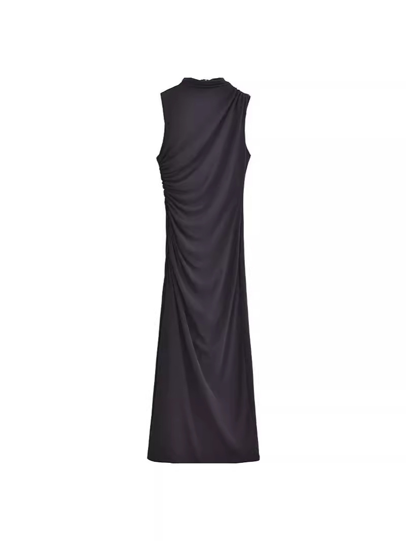 Modal Blend Ruched Midi Dress  | Womens  Dresses Clothing Charcoal