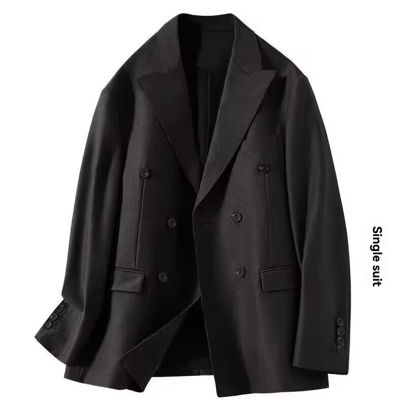 Modern Fit Double Breasted Tuxedo Jacket  | Mens  Suits Blazers Black