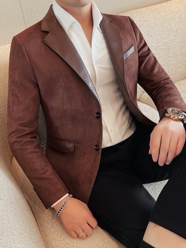 Modern Fit Velvet Single Breasted Tuxedo Jacket  | Mens  Suits Blazers Blazers