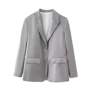 Oversized Sharkskin Suit Jacket  | Womens  Blazers & Jackets Blazers & Jackets Blazers & Jackets