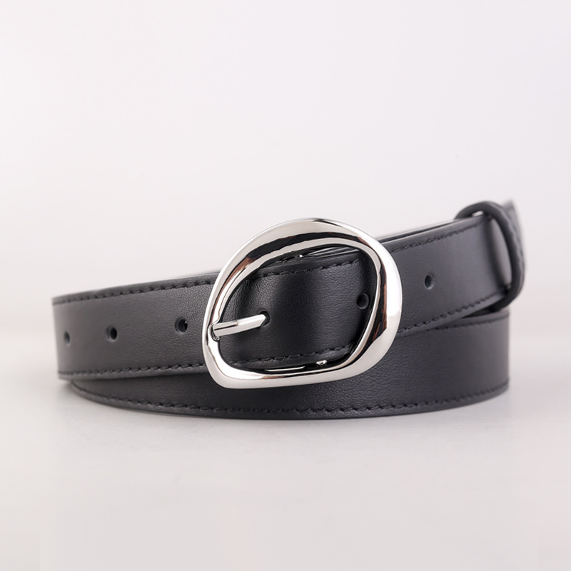 Patent Leather Oval Buckle Belt  | Womens  Belts Accessories Belts