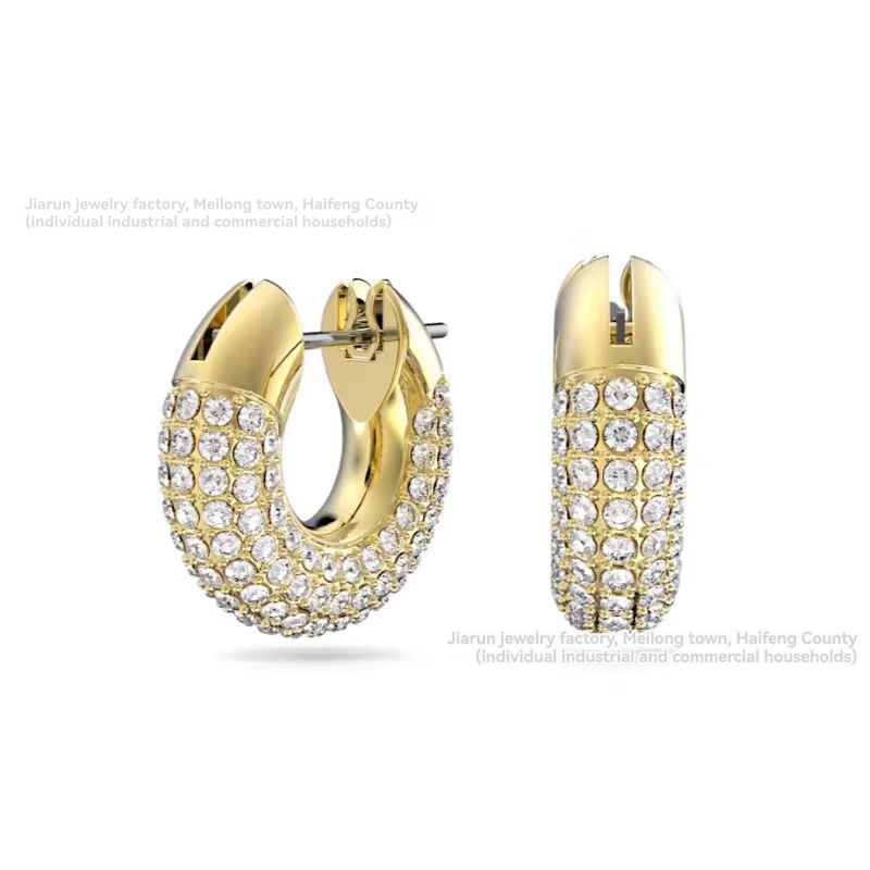 Pavé Huggie Earrings  | Womens  Jewellery Accessories Gold