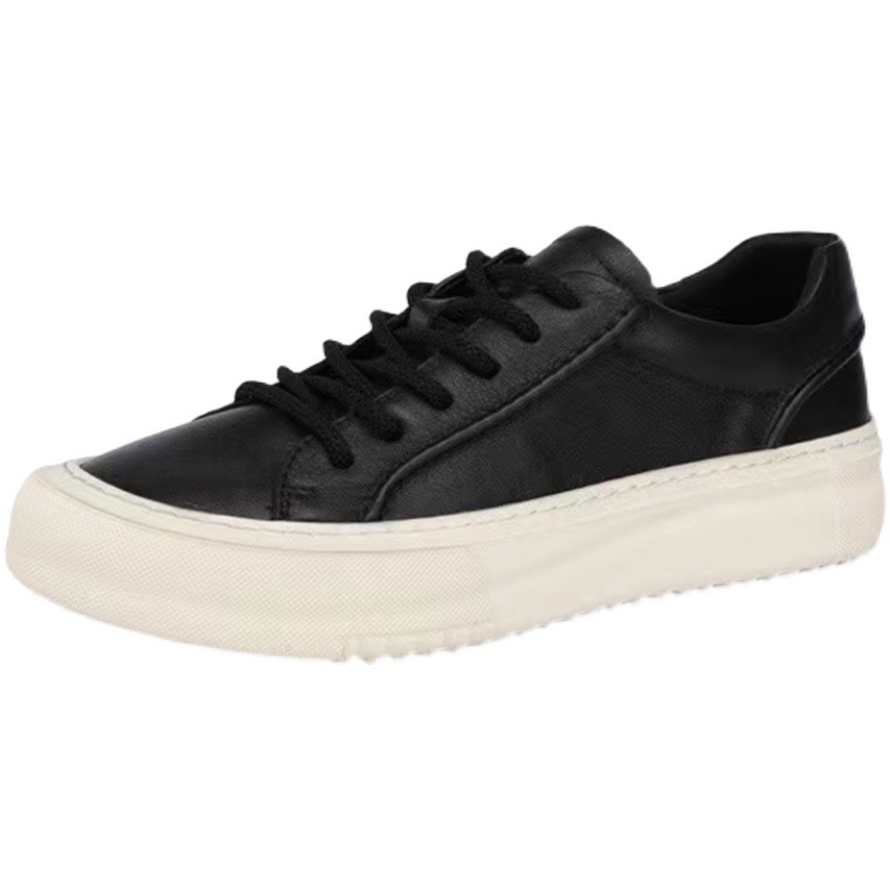 Platform Leather Trainers  | Womens  Trainers Flats Black