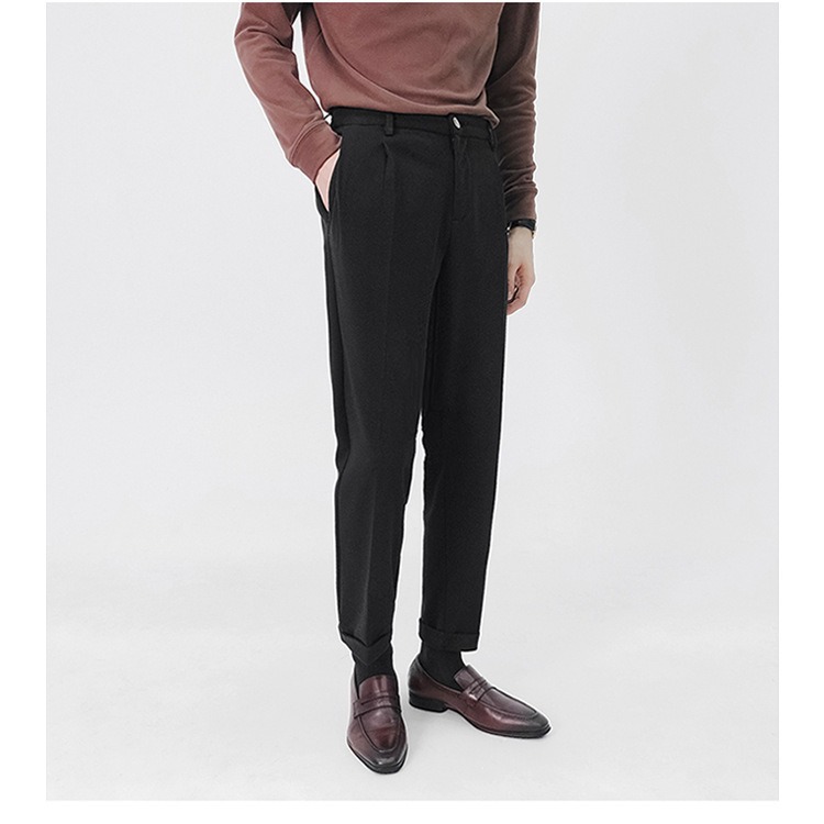 Relaxed Drawstring Trousers With Turn-Ups  | Mens  Trousers Clothing Mens