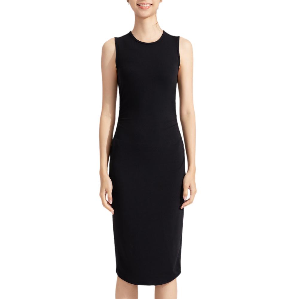 Ribbed Ruched Jersey Midi Dress  | Womens  Dresses Clothing Dresses