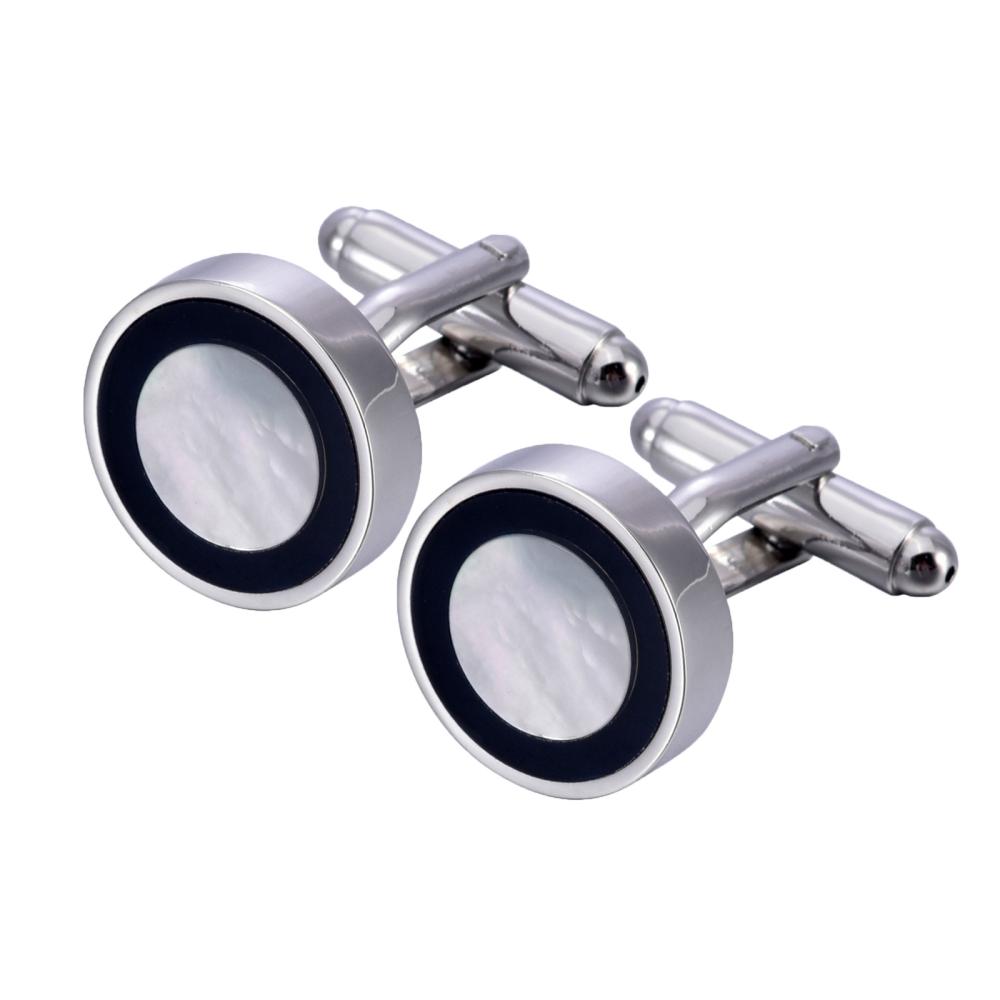 Round Black Stone Cufflinks  | Mens  Jewellery Accessories Jewellery