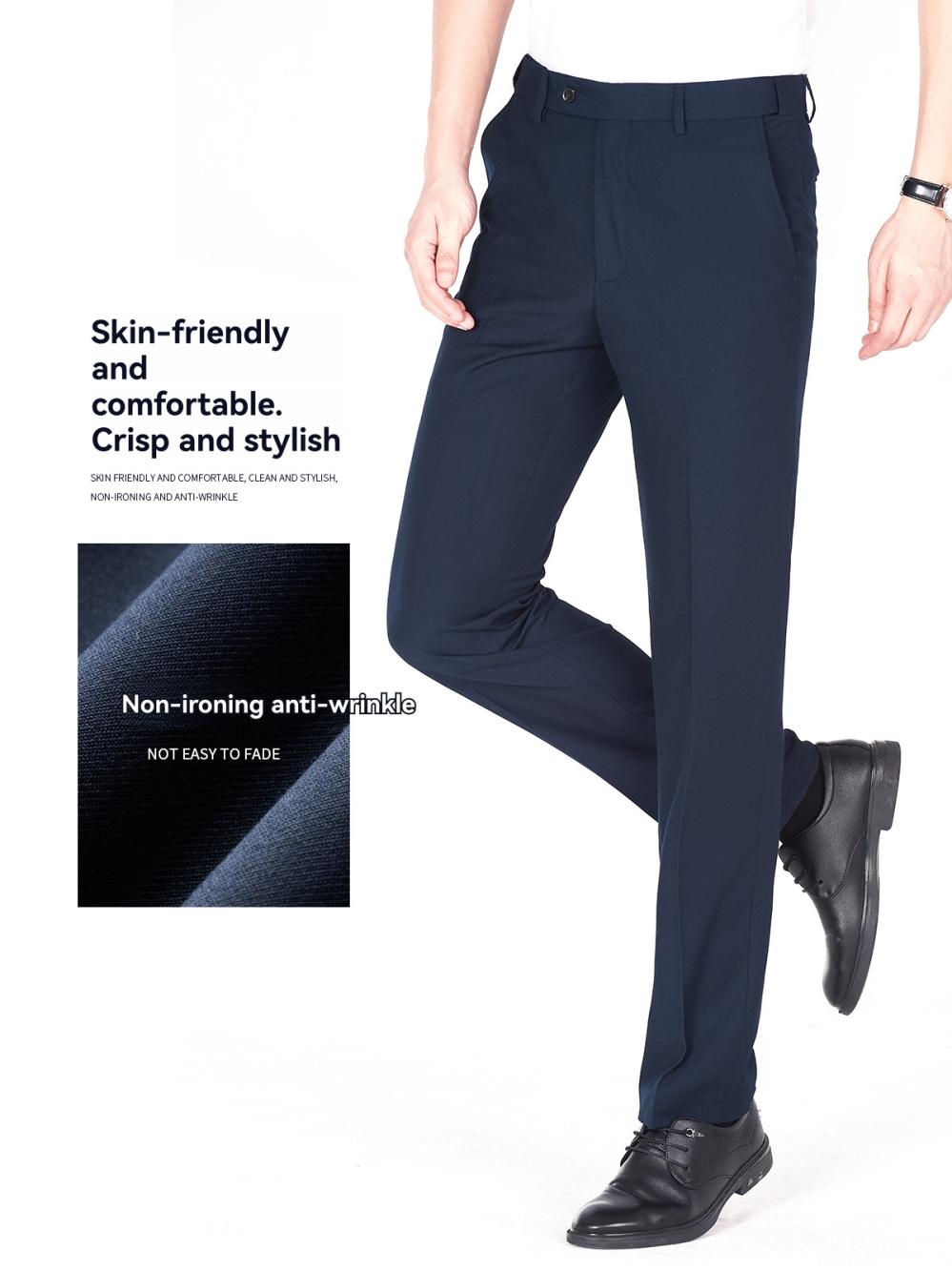 Slim Fit Wool Textured Trousers  | Mens  Trousers Clothing Mens