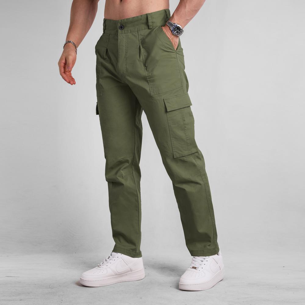 Tapered Drawstring Cotton Combat Trousers  | Womens  Trousers Clothing Khaki