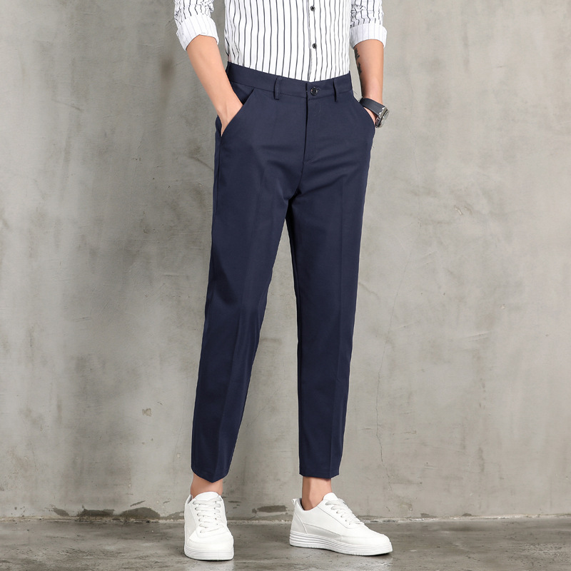 Textured Slim Fit Suit Trousers  | Womens  Trousers Clothing Navy