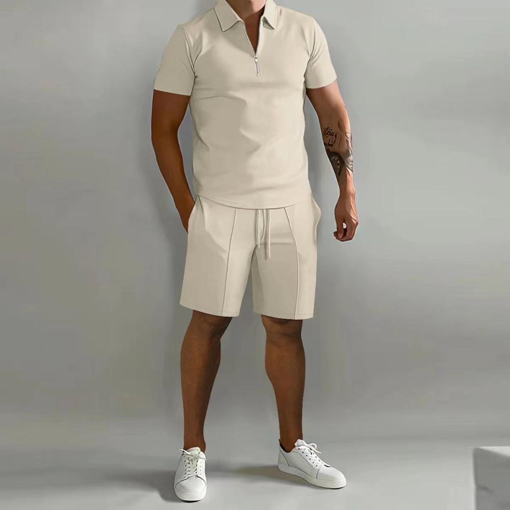 Textured Zip-Neck Polo Shirt  | Mens  Polo Shirts Clothing Mens