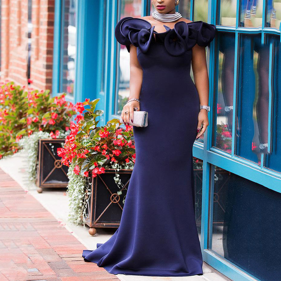 Thea Navy Gown  | Womens  Dresses Clothing Dresses