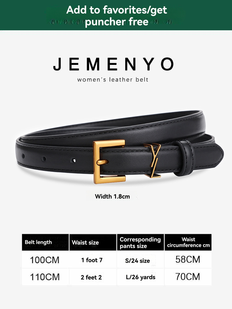 Thin Leather Belt  | Womens  Belts Accessories Belts