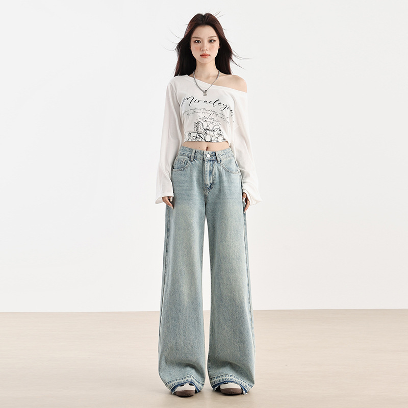 Wide Leg Jeans  | Womens  Jeans Clothing Jeans