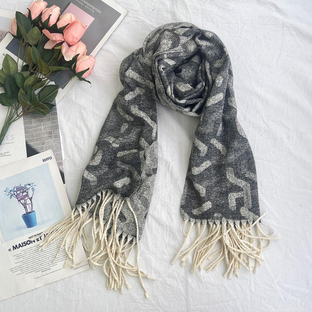 Wool And Cashmere Jacquard Scarf  | Mens  Hats, Gloves & Scarves Accessories Black