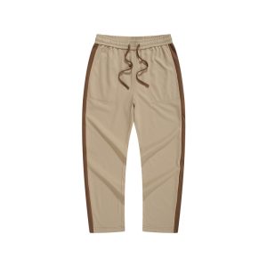 Wool Blend Colourblock Joggers  | Womens  Trousers Clothing Camel