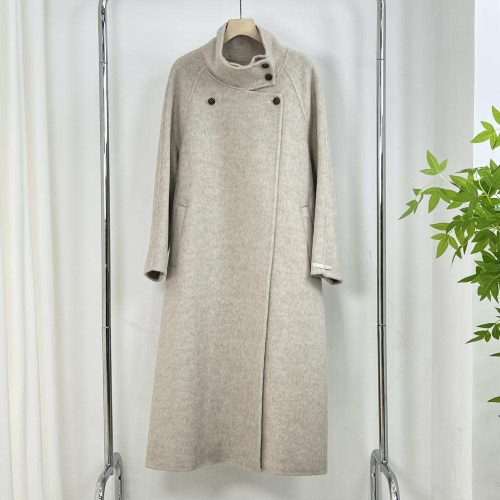 Wool-Blend Longline Double-Breasted Coat  | Womens  Coats & Jackets Clothing Black