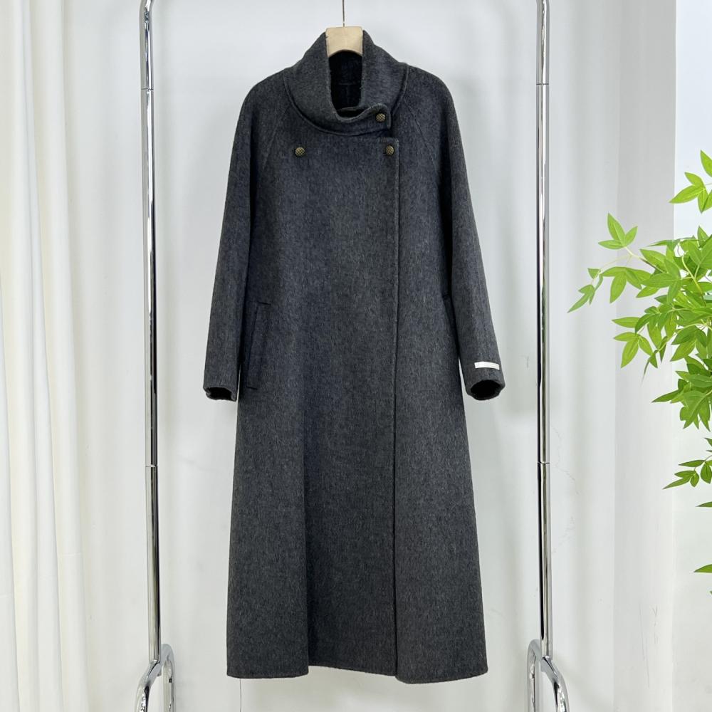 Wool-Blend Longline Double-Breasted Coat  | Womens  Coats & Jackets Clothing Black